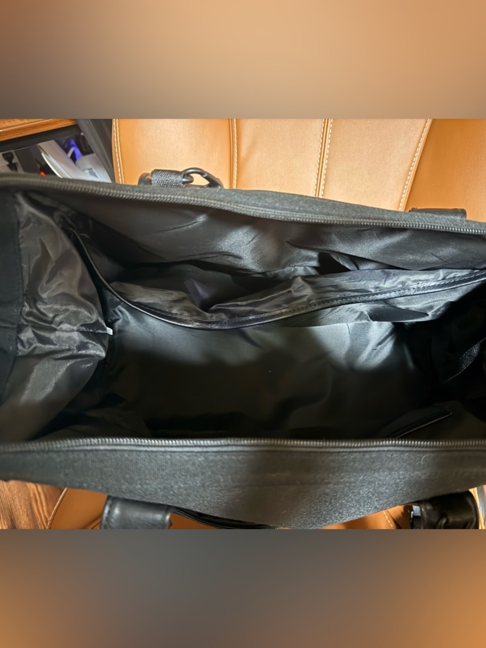 BEIS Black Travel Tote with Faux-Leather Base and Shoulder Strap - Picture 3 of 4